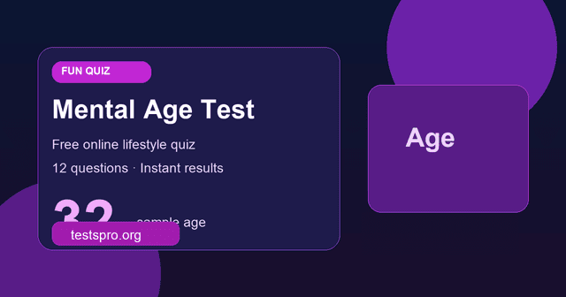 Mental Age Test — free online personality quiz on Tests Pro