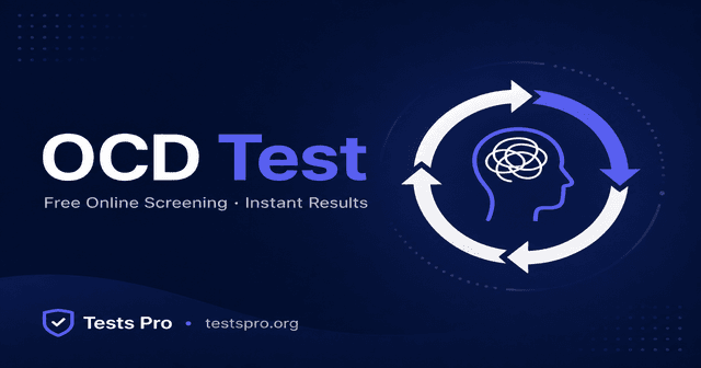 OCD test illustration — free online obsessive-compulsive screening on Tests Pro